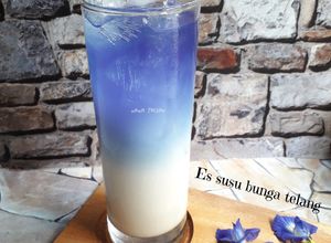 Foto resep Es susu bunga telang