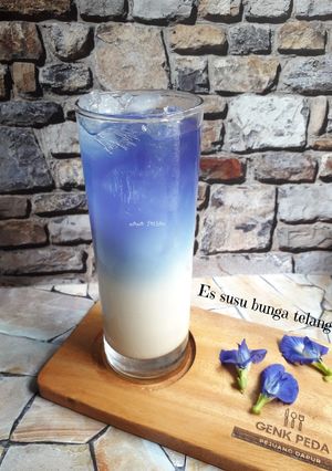 Foto resep Es susu bunga telang