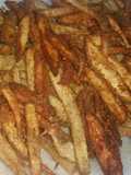 Papas empanizadas fritas