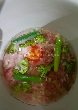 Foto resep Mpasi Slowcooker Bubur Oat Daging Tempe #menu4bintang