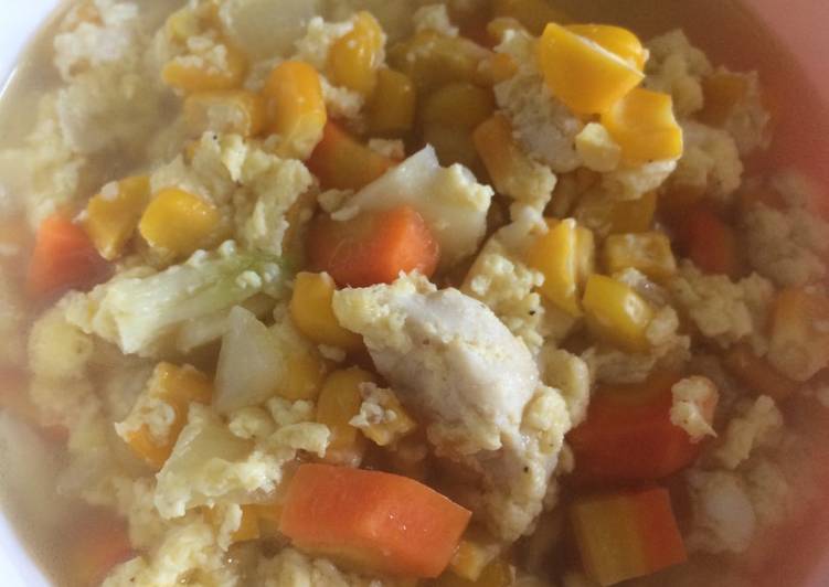 How to Cook Appetizing Sup Jagung Ayam Telur Double