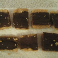 no bake peanut butter bars A picture of no bake peanut butter bars.
