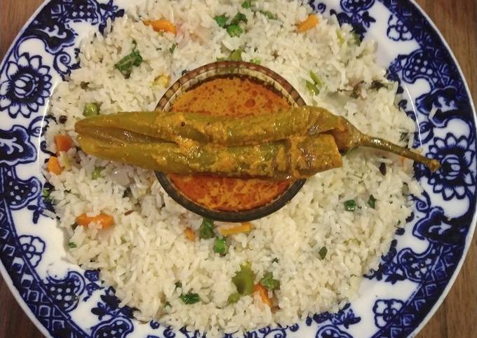 Hyderabadi Mirchi Ka Salan Aur Pulao