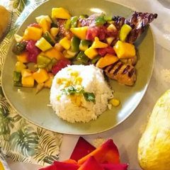 A picture of Grilled Chicken with Mango Salsa'.