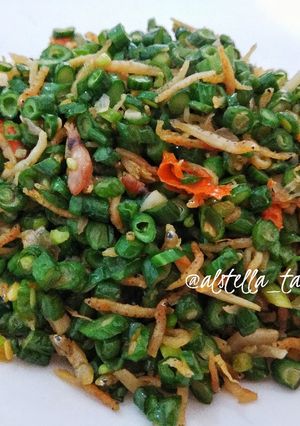 Foto resep Tumis Kering Pedas Kacang Panjang Teri Medan