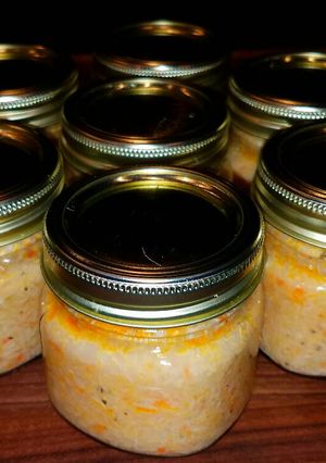 A picture of Mike's Lobster Crab Bisque.
