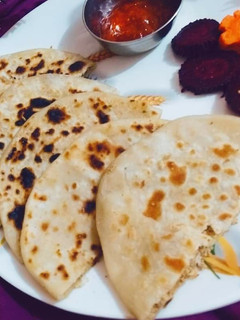 A picture of Sattu paratha.