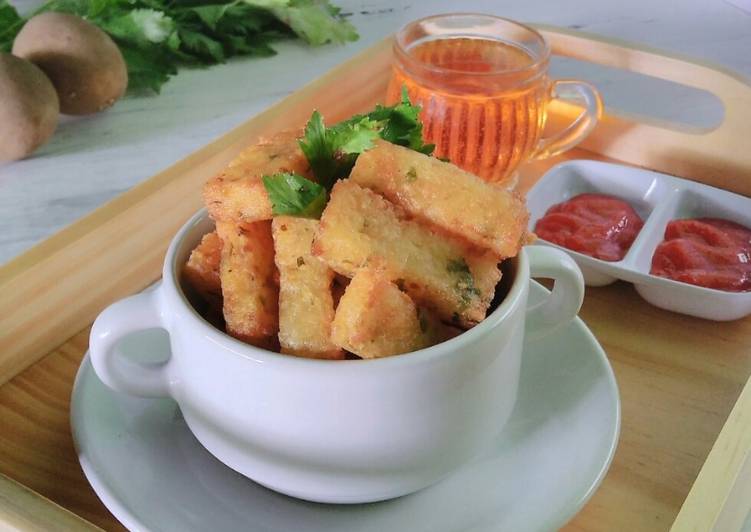Cara Gampang Membuat Stik Kentang Keju (Potato Cheese Stick), Enak Banget