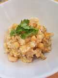 Arroz con bacalao y gambas