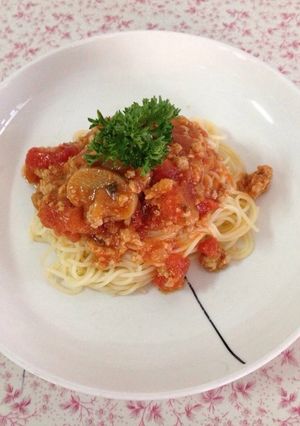 รูปของ สปาเก็ตตี้ซอสหมู