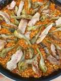 Arroz con alcachofas y secreto ibérico