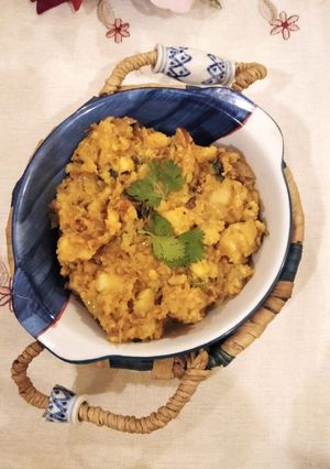 A picture of Aloo ka Bhurta.