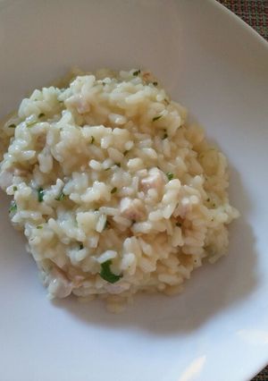 A picture of Risotto con pesce spada swordfish risotto.