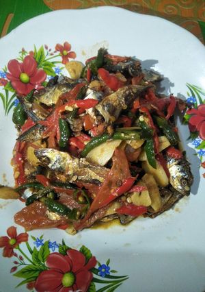 Foto resep Ikan asin cabe hijau