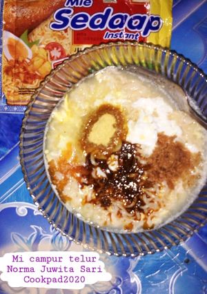 Foto resep (22). Mi instant campur telur