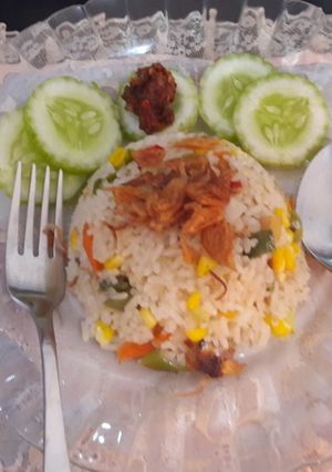 Foto resep Nasi Liwet ikan asin ala Oma