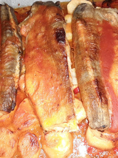 Una foto de Bacalao al horno