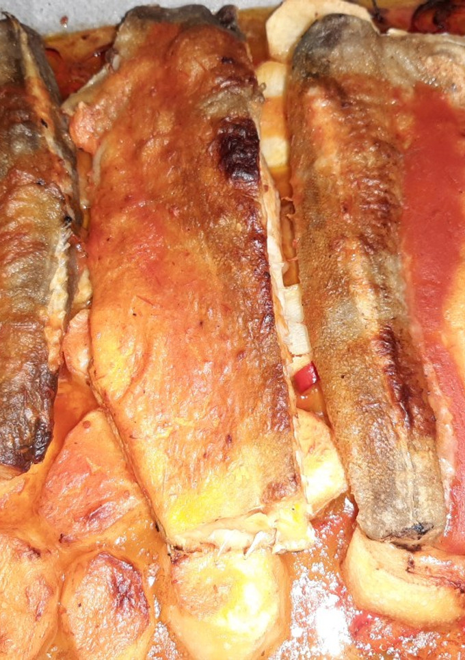 Una foto de Bacalao al horno