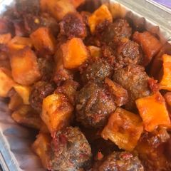 A picture of Sambal goreng kentang /fried potato (mince beef) in chilly sauce - Indonesian *Can be made Vegan.