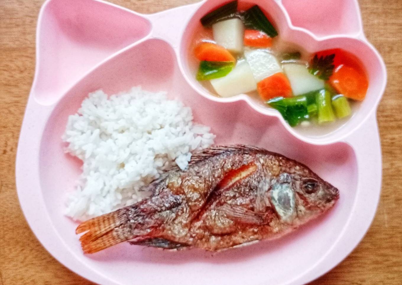 Resep Day. 322 Nila Goreng dan Sop Sayuran (16 month+), Lezat