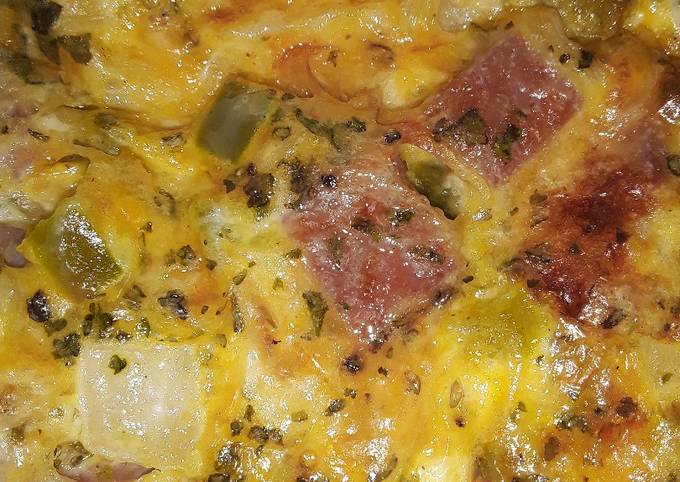 Egg ham and cheese bake