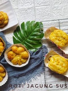 Foto resep Roti Jagung Susu Keju (Eggless)