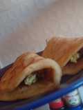 Pancakes veganos salados rellenos de tofu