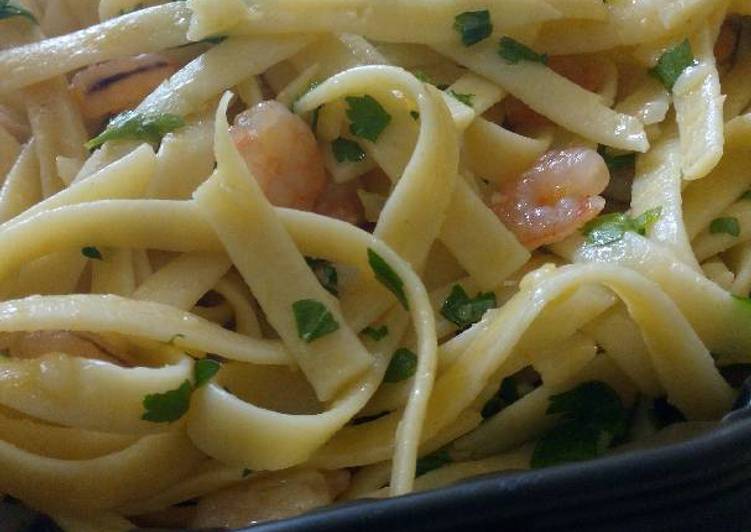 Pasta Cremosa Con Camaron Cocinadelirante