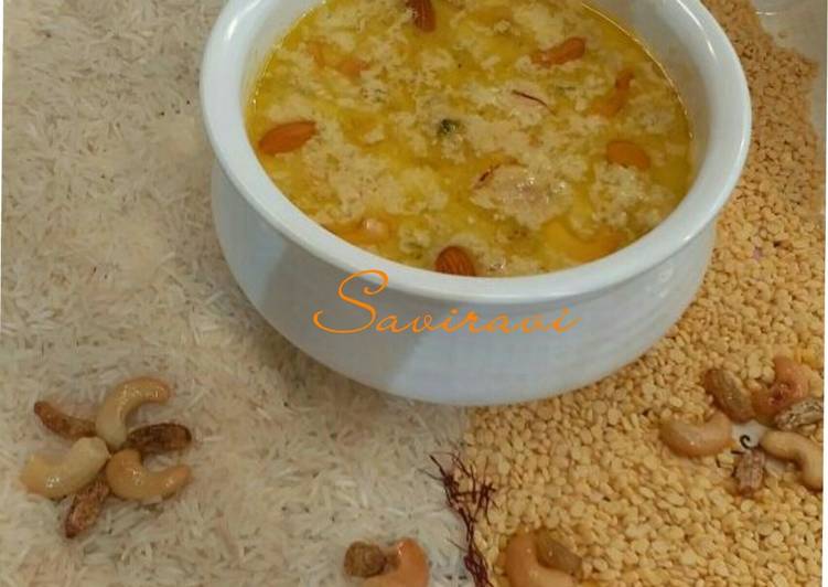 Moong dal rice kheer