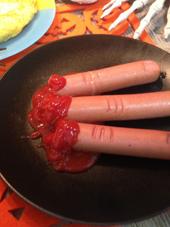 Una foto de Dedos Amputados. Receta HALLOWEEN