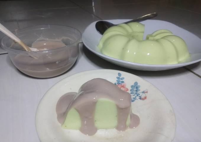 Puding alpukat fla coklat