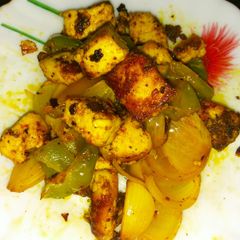Tawa paneer Tikka fry A picture of Tawa paneer Tikka fry.