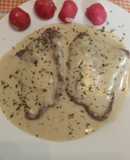 Filetes de ternera con salsa de roquefort