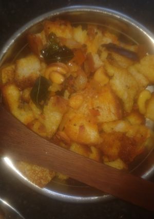 A picture of Bread Upma.