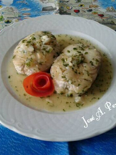 Una foto de Merluza en salsa verde
