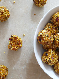 A picture of Turmeric energy balls.