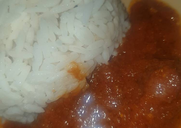 Recipe of Yummy Ram meat Stew and Rice