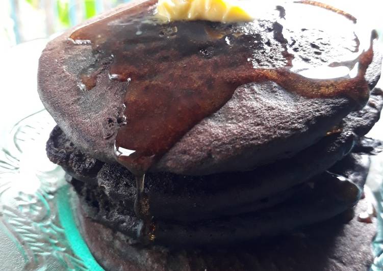 Pancake tepung ketan hitam (gluten free)