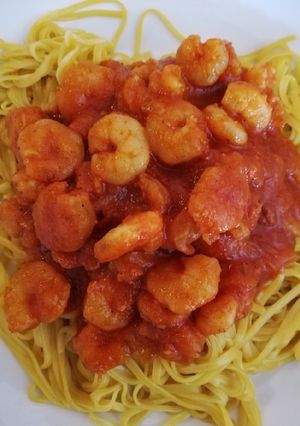 Φωτογραφία της συνταγής Noodles με γαρίδες 🦐