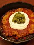 Cast Iron Skillet Layered Nacho Dip
