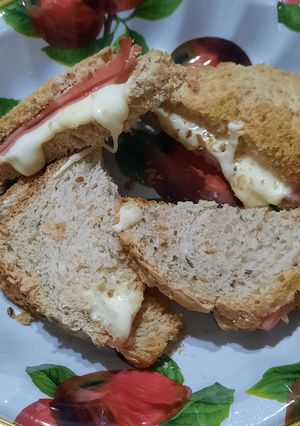 Una foto de Sandwichs tostados con pan de semillas