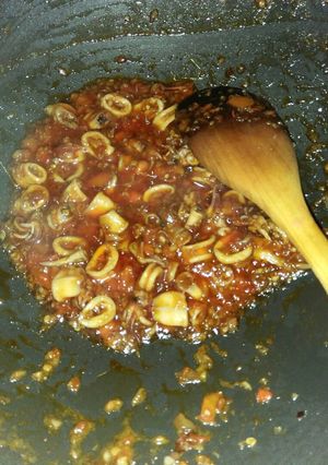 Foto resep Cumi asem pedas manis