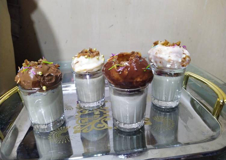 Golgappa dessert with paan shots Golgappa dessert with paan shots