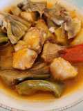 Patatas guisadas con rape en Thermomix