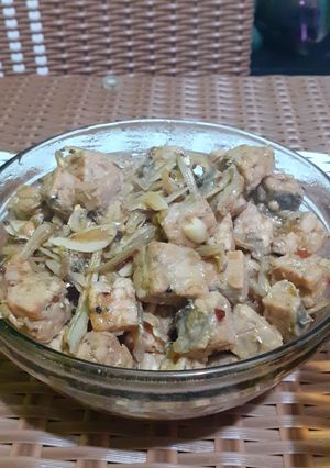 Foto resep Tempe tri tumis saori ala szechuan.kreasi aku mask hari in ya bu