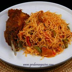 A picture of Jollof Spaghetti.