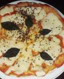 Pizza margarita en sartén 🍕