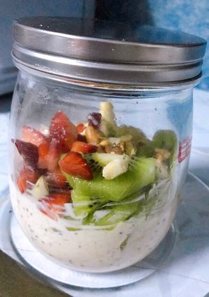 รูปของ Overnight Oatmeal สูตรง่ายๆสไตล์เจฟ