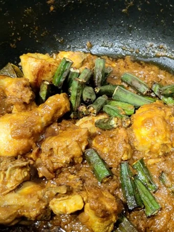 Recipe Bhindi chicken which Delicious