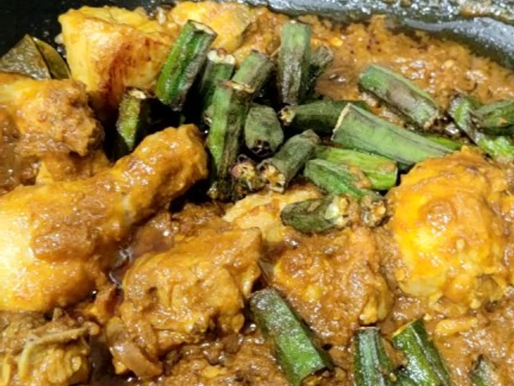 Recipe Bhindi chicken which Delicious